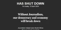 Major South African news site ‘shuts down’ for a day to alert readers to ‘crisis in journalism’